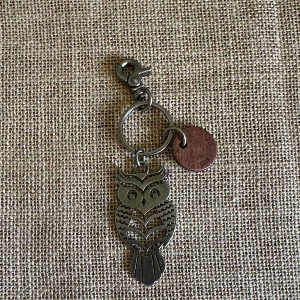 Sakroots Owl Keychain Bag Charm..No tassels